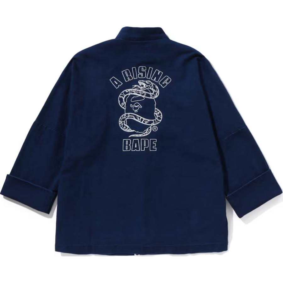 A BATHING APE Year Of The Snake Collection Jackets Unisex Indigo Lapel Moderate Other