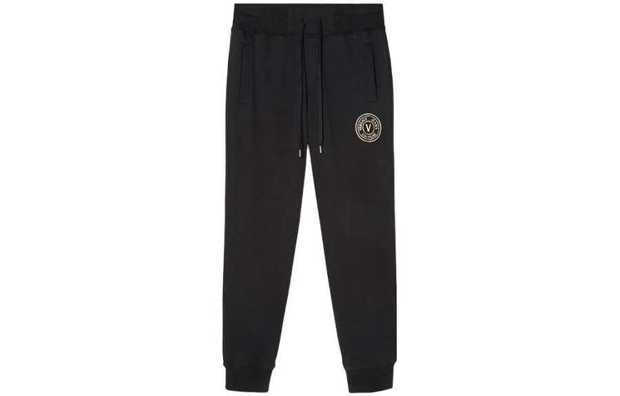 VERSACE JEANS COUTURE Knitted Sweatpants Men's Black