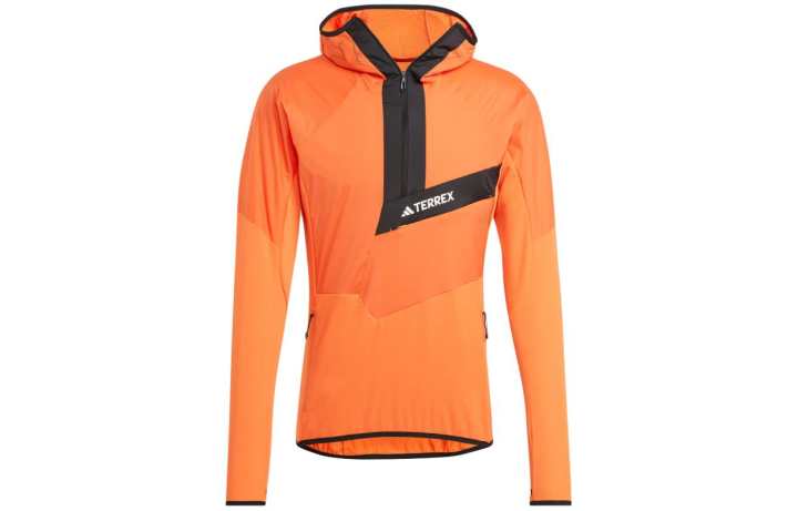 Adidas Adidas Techrock Ultralight 1/2 Zip Hooded Fleece Jacket Jackets & Coats Men's Orange