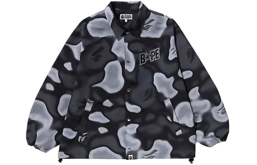 A BATHING APE Bape Liquid Camo Bape Sta Relaxed Fit Coach Jacket