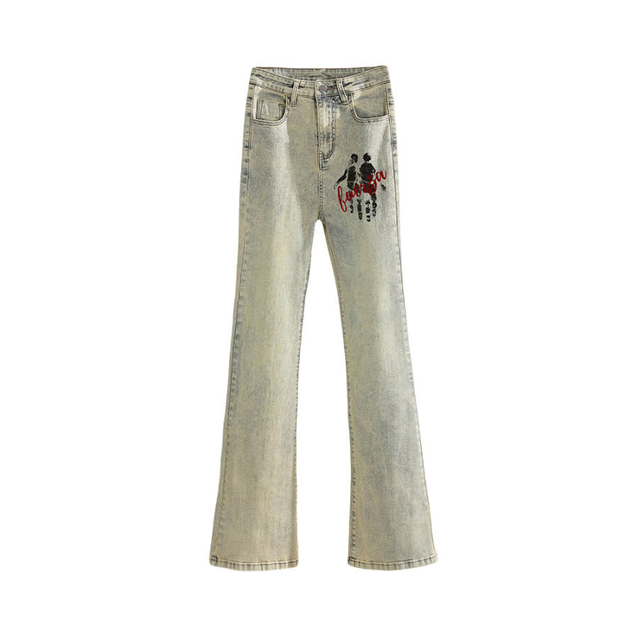 FUERZA Jeans Unisex Thin Flared Pants