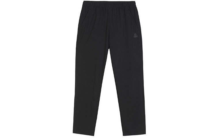 PEAK Running Collection Knitted Sweatpants Men's Black Moderate Straight Fit Pants