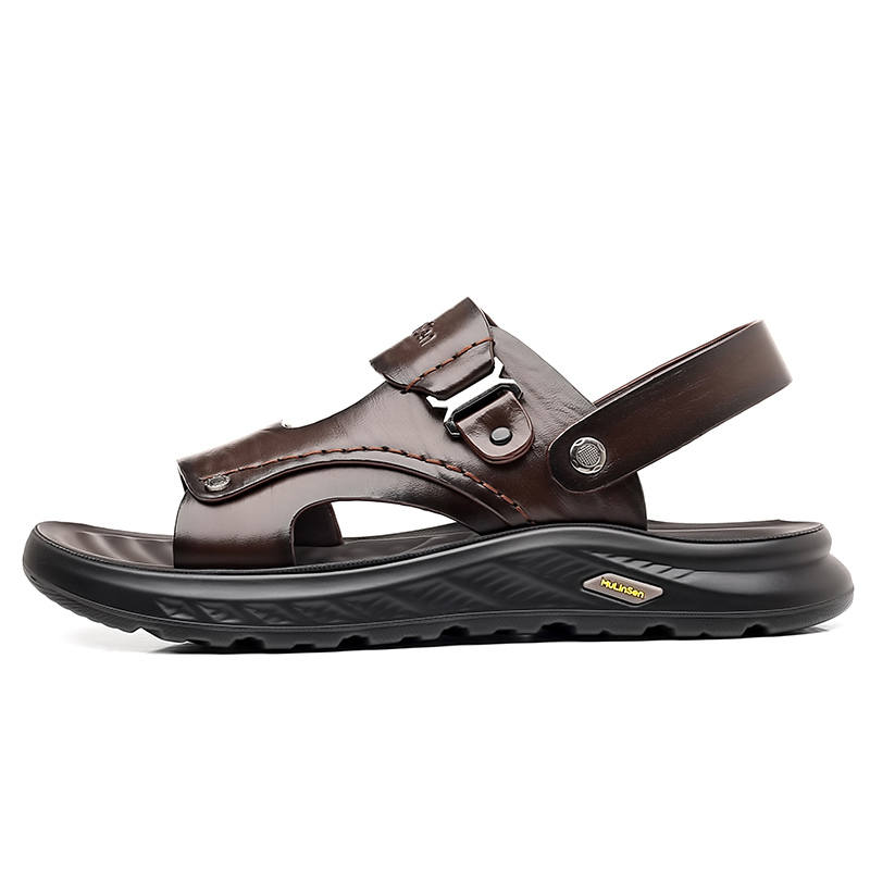 Mulinsen Beach Sandals Men's Brown/Charcoal Black