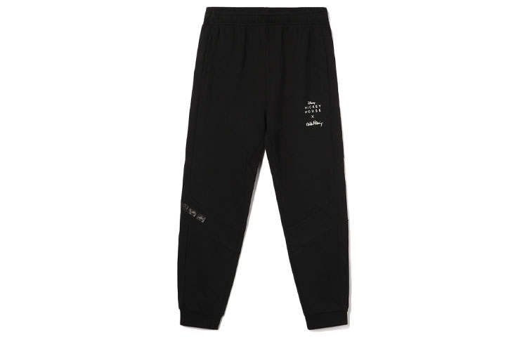 Li-Ning Li Ning X Disney Knitted Sweatpants Men's Black Moderate Cuffed Pants