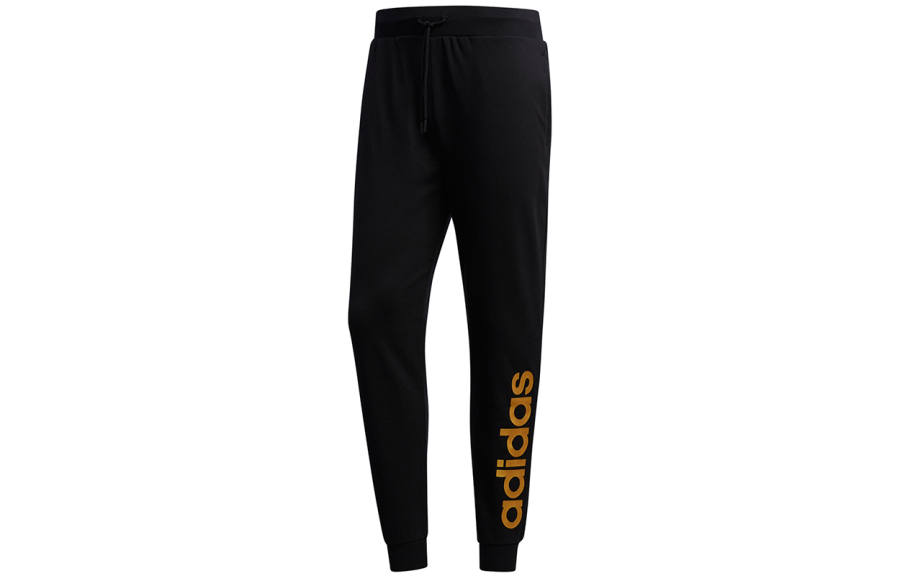 Adidas Neo Knitted Sweatpants Men's Black Moderate Slim Fit Pants