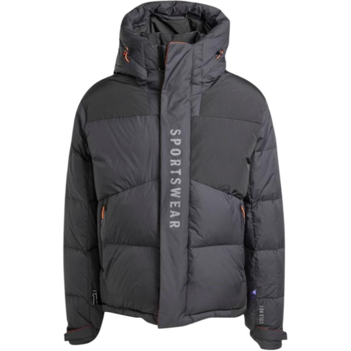 Adidas Adidas Down Jackets Men's Black Hooded Non Detachable Moderate