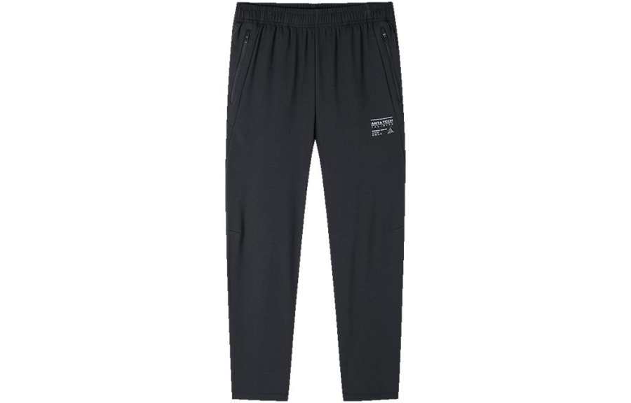 ANTA Variety Training Collection Knitted Sweatpants Men's Black Moderate Straight Fit Pants