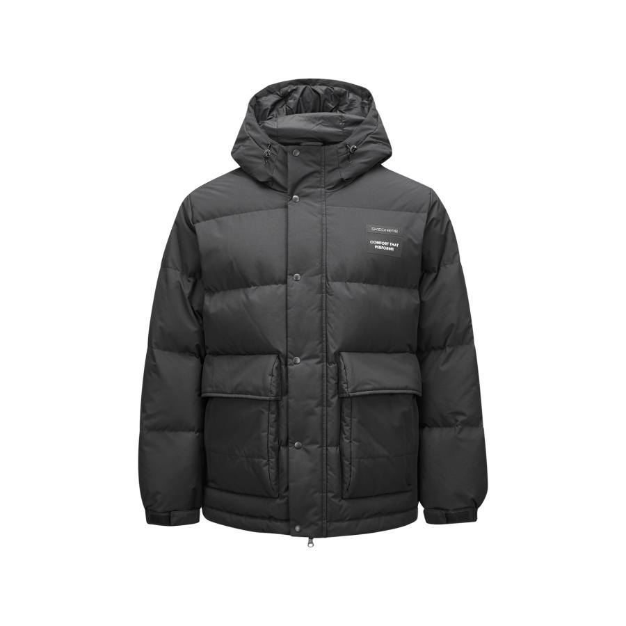 Skechers Basic Sports Collection Down Jacket Men's Carbon Black