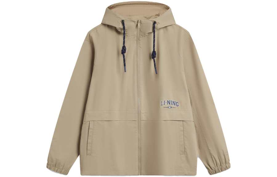 Li-Ning Li Ning Weekend Youth Sports Fashion Collection Trench Coat Men's Authentic Khaki