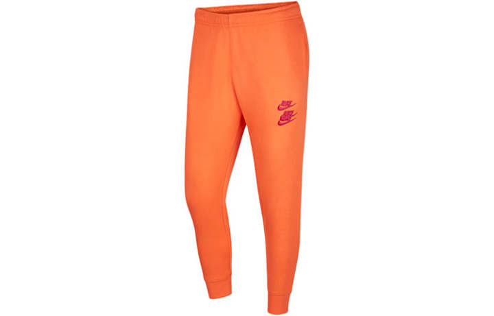 Nike Nike Knitted Sweatpants Men's Orange Moderate Cuffed Pants