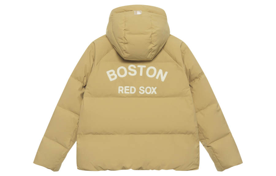 MLB Preppy Style Collection Boston Red Sox FW24 Down Jacket Unisex Beige Yellow