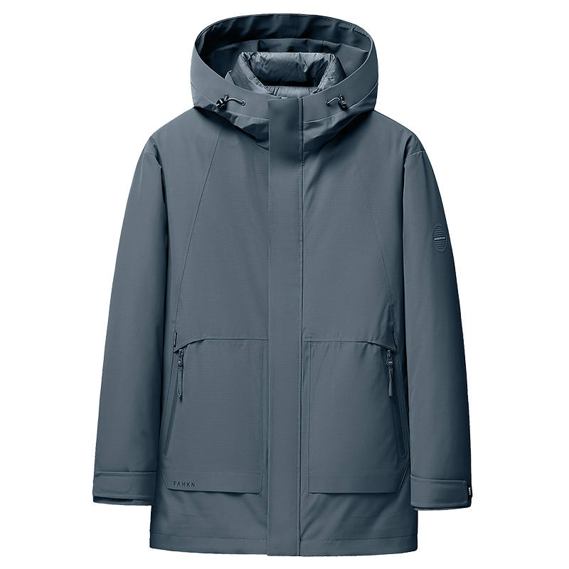 YALU Down Jackets Men's Hooded Thickened 3 In 1 Down Jacket