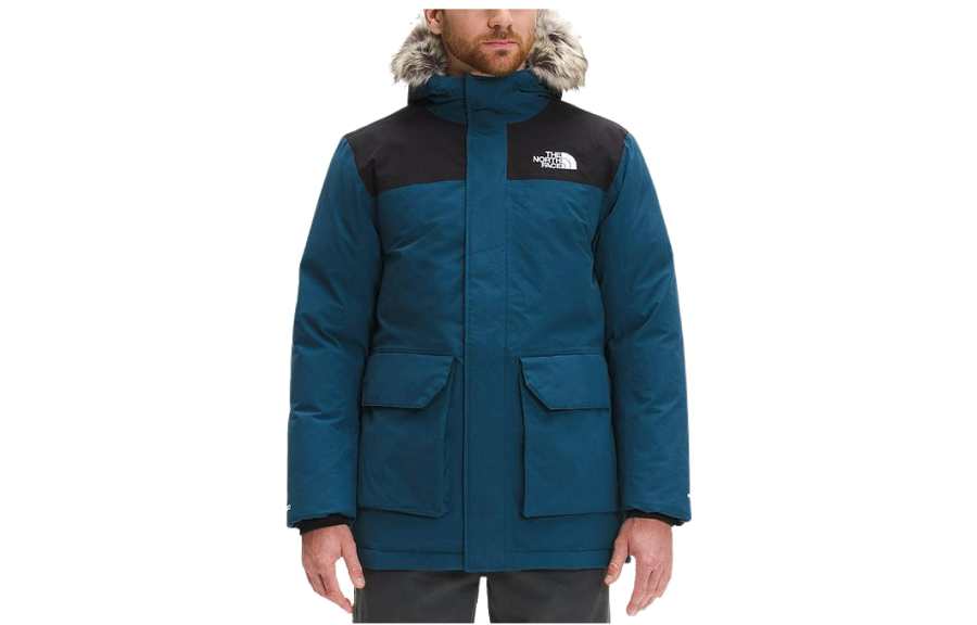 THE NORTH FACE Parka Coats Men's Blue Hooded Non Detachable Moderate
