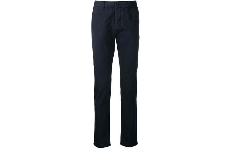 AMIPARIS Casual Pants Men's Dark Blue Moderate Straight Fit Pants
