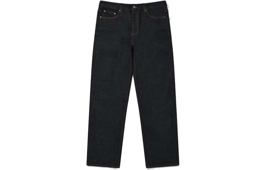 COVERNAT Jeans Men's Black Moderate Straight Fit Pants