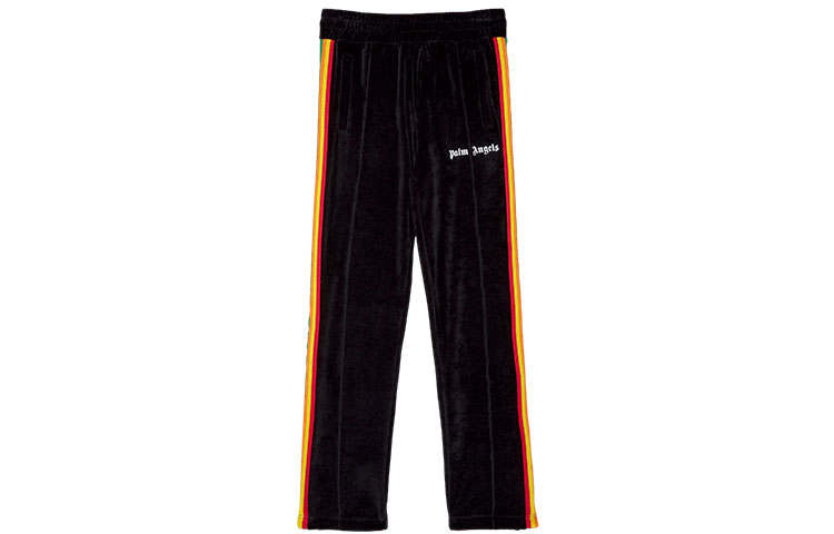 PALM ANGELS Casual Pants Men's Black Moderate Straight Fit Pants