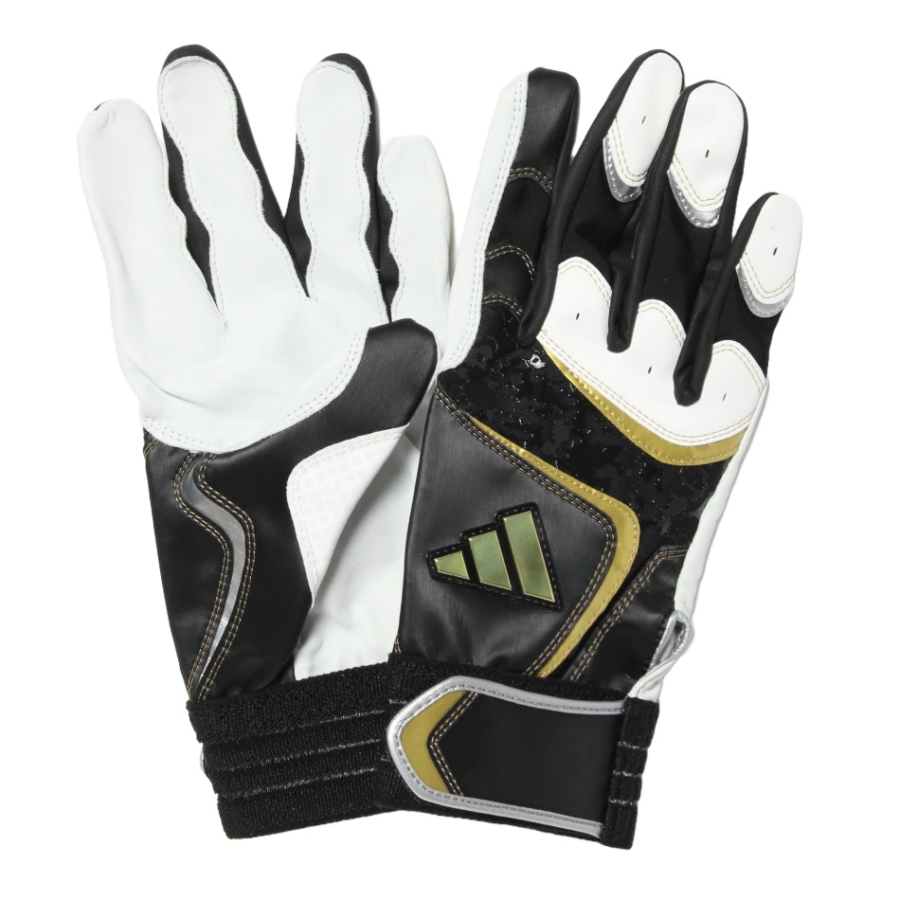 Adidas Adidas Baseball Gloves Batting Glove PU Polyurethane Unisex Black Gold