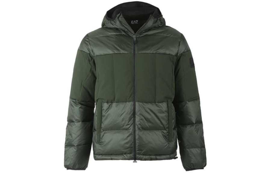 EMPORIO ARMANI EA7 SS24 Down Jacket Men's Army Green