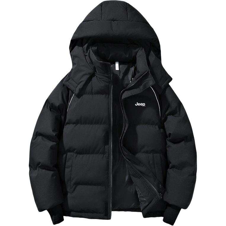 Jeep Puffer Jackets Men's Hooded Moderate Padded Puffer Jacket