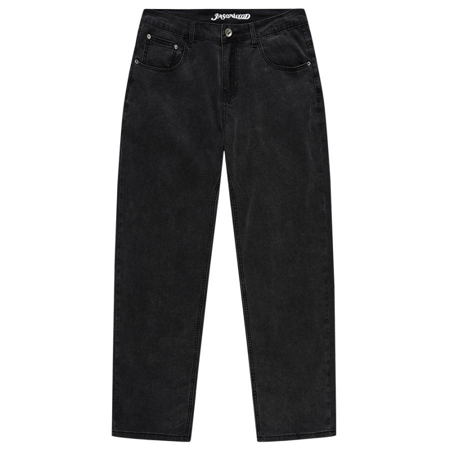 JASONWOOD Cowboy On The Run Jeans Unisex Black Moderate Straight Fit Pants