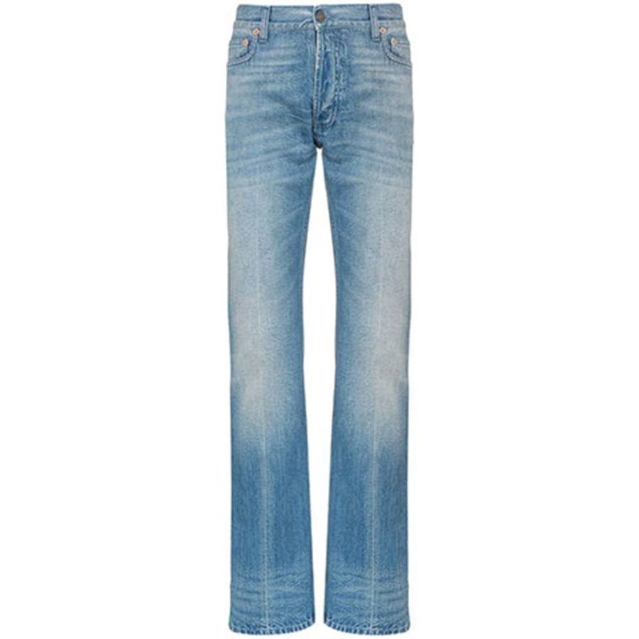 GUCCI 【Previous Season】Web trim embellished straight jeans