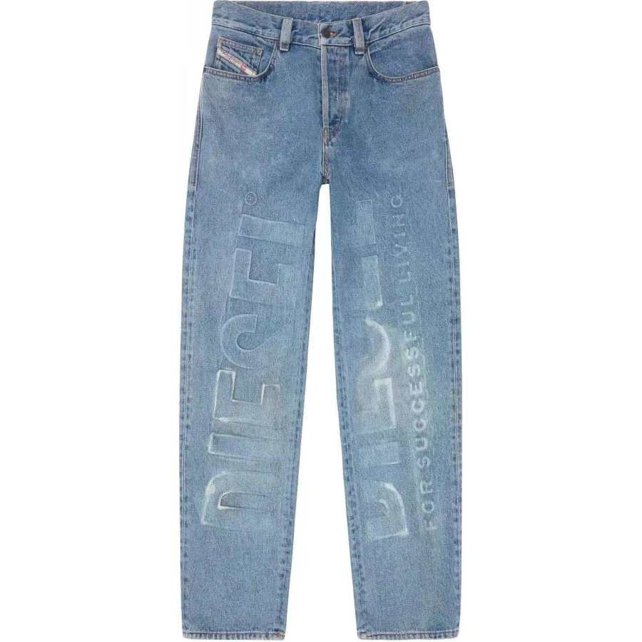 DIESEL Jeans Men's Blue Moderate Straight Fit Pants
