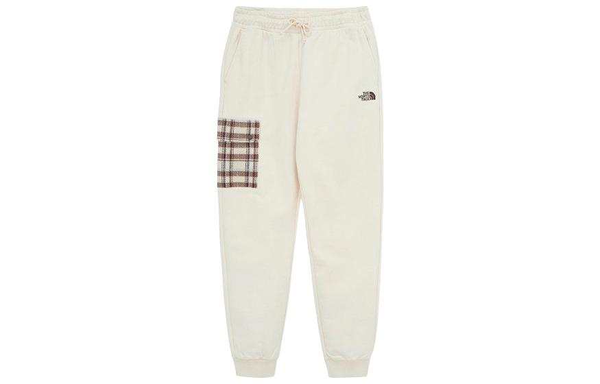 THE NORTH FACE Knitted Sweatpants Men's Beige Moderate Cuffed Pants