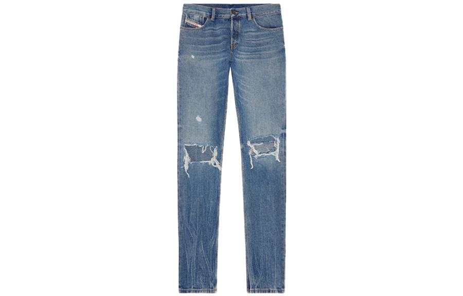 DIESEL Jeans Men's Blue Moderate Straight Fit Pants