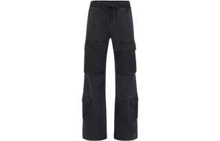 Entire Studios FW23 Uniform Collection, Solid Color Multi Pocket Straight Fit Fleece Lined Cargo Pants Unisex Ink Blue