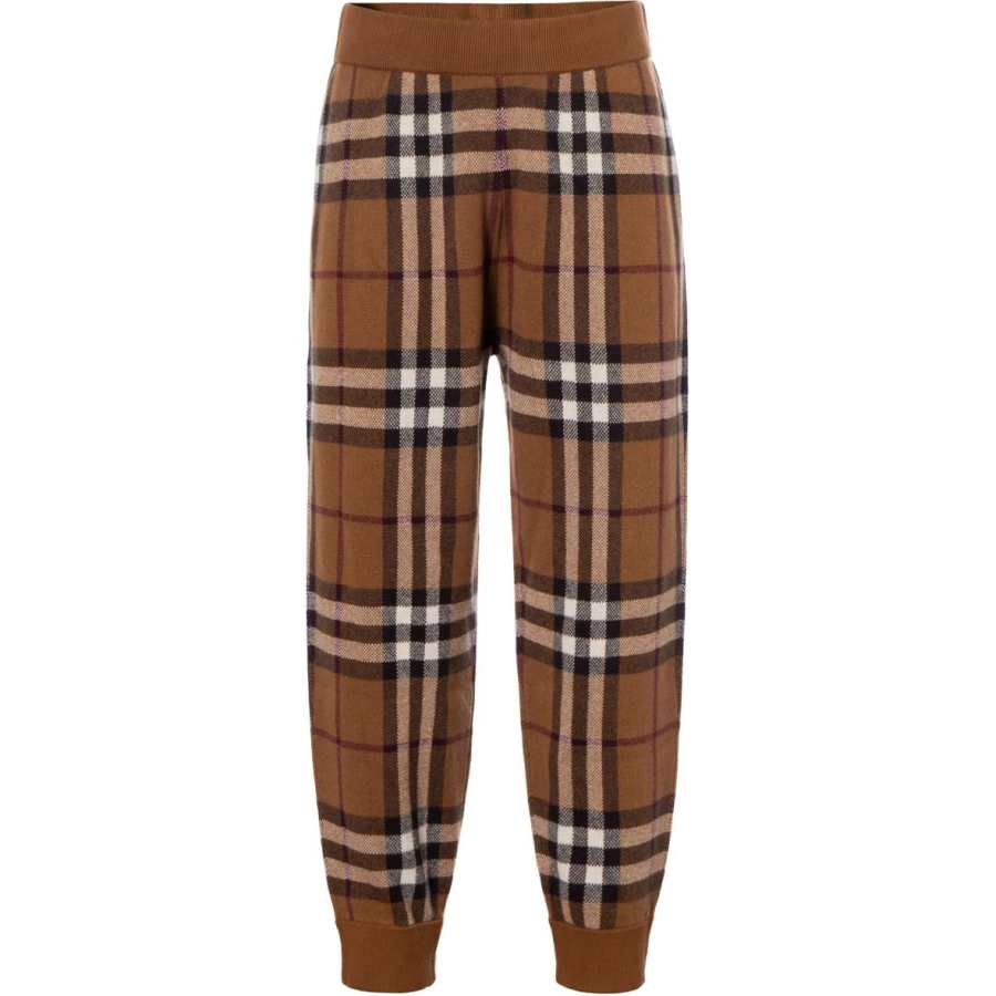 Burberry Burberry Check Cashmere Jogging Pants