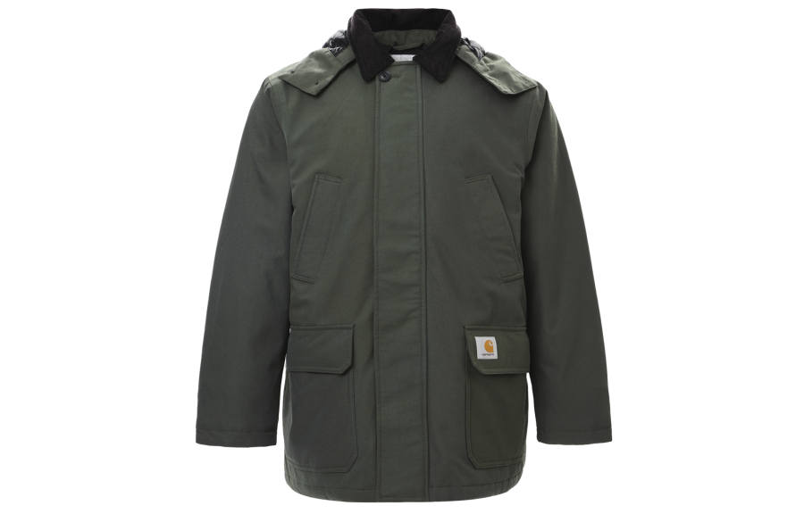 Carhartt WIP Parka Coats Men's Army Green Detachable Hood Moderate