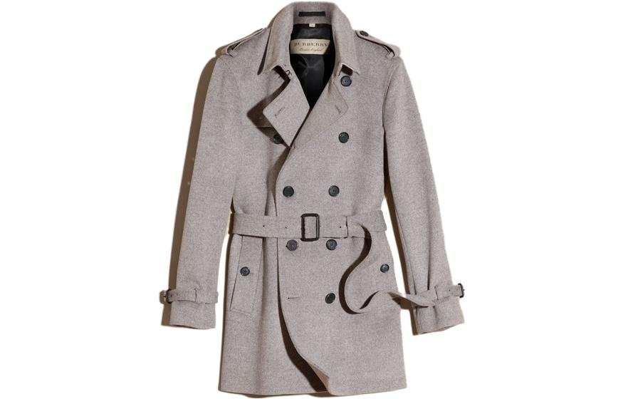 Burberry Trench Coat Kensington Fit Men's Gray