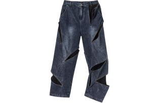 BLIND402 Jeans Unisex Blue Gray Moderate Straight Fit Pants