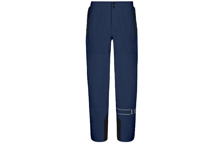 DIOR x DESCENTE FW25 Logo High Rise Skiing Fleece Lined Knitted Sweatpants Men's Marine Blue