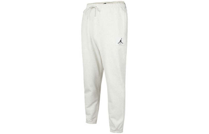 Jordan Jordan Flying Man Knitted Sweatpants Men's Gray Thickened Cuffed Pants