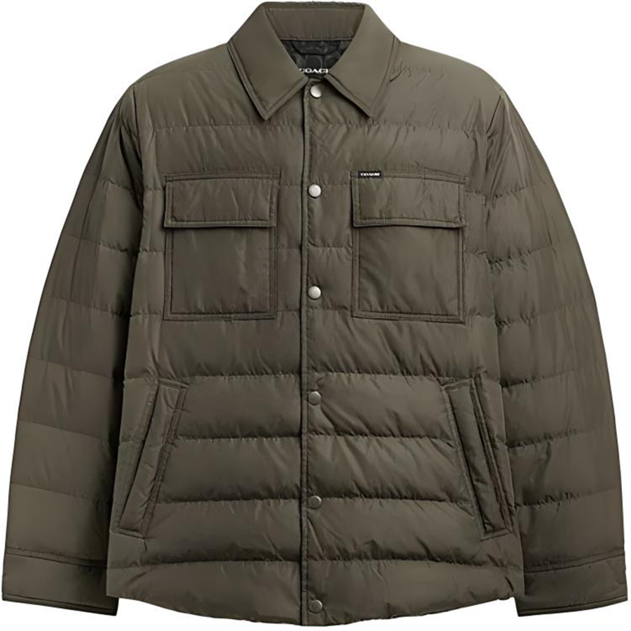 COACH COACH SS24 Down Jacket Men's Dark Fern Green