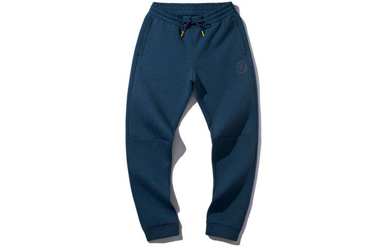 Li-Ning Li Ning Knitted Sweatpants Men's Blue Moderate Straight Fit Pants