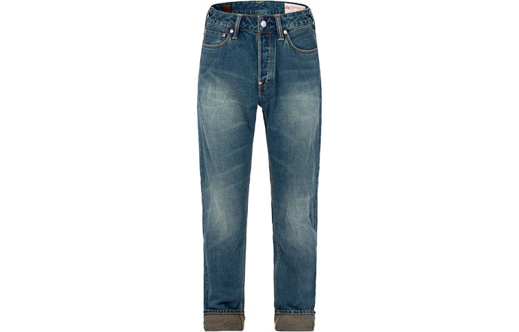 EVISU FW22 Straight Fit Pants Jeans Men's Denim Blue