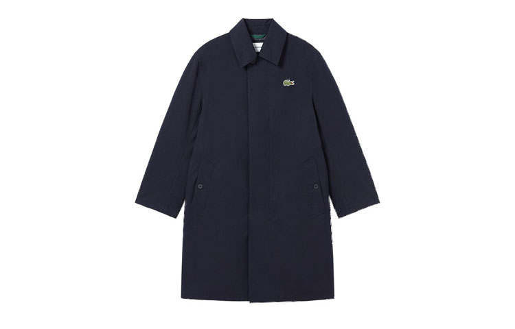 LACOSTE LACOSTE Trench Coat Men's Navy Blue