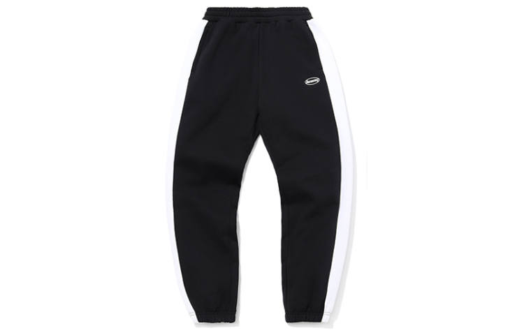 Li-Ning Li Ning Fitted Fleece Lined Thermal Loose Fit Casual Sports Sweatpants Men's New Standard Black