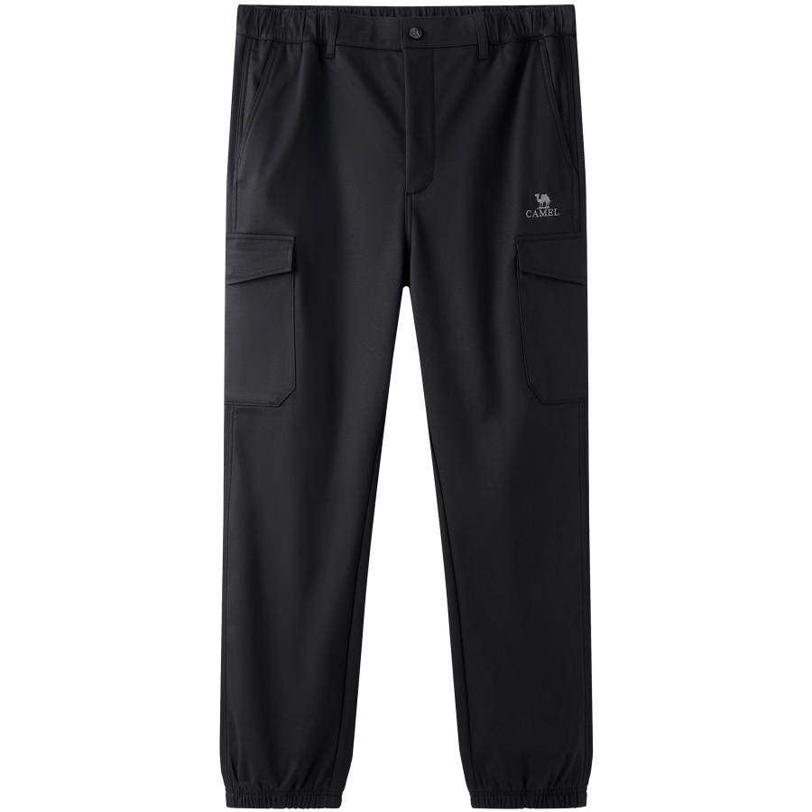 CAMEL Urban Techwear Collection, Fleece Lined Straight Fit Loose Fit Elastic Cuff Heat Retaining Fleece Pocket Casual