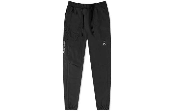 Jordan Jordan Knitted Sweatpants Men's Black Moderate Cuffed Pants