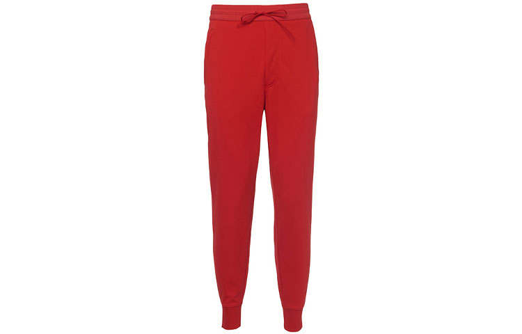 Y-3 Y 3 Knitted Sweatpants Men's Red Moderate Cuffed Pants