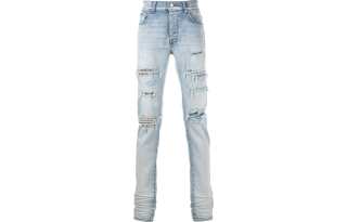 AMIRI Panelled Ripped Distressed Skinny Jeans