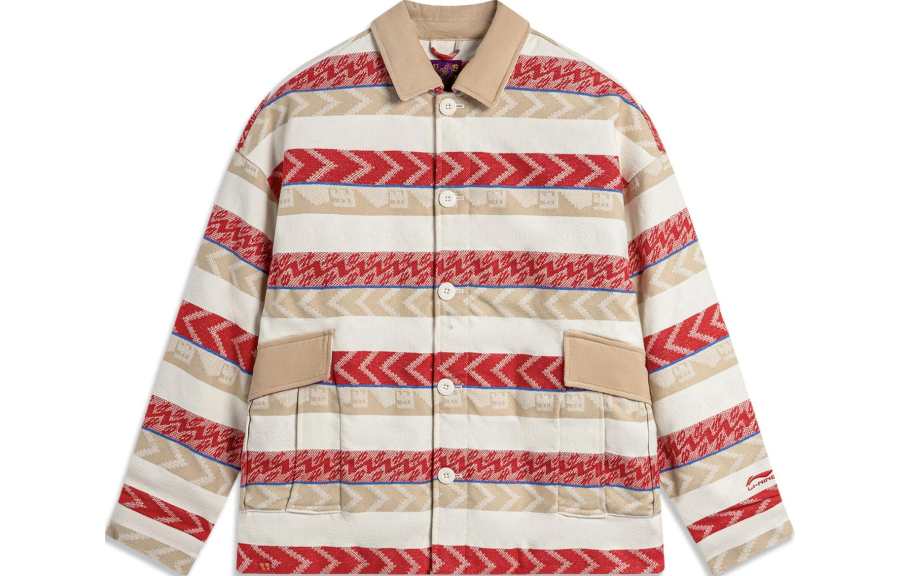 Li-Ning Li Ning Sports Lifestyle Collection Earning Money Every Day Collection Puffer Jacket Men's White Brown Red Jacquard