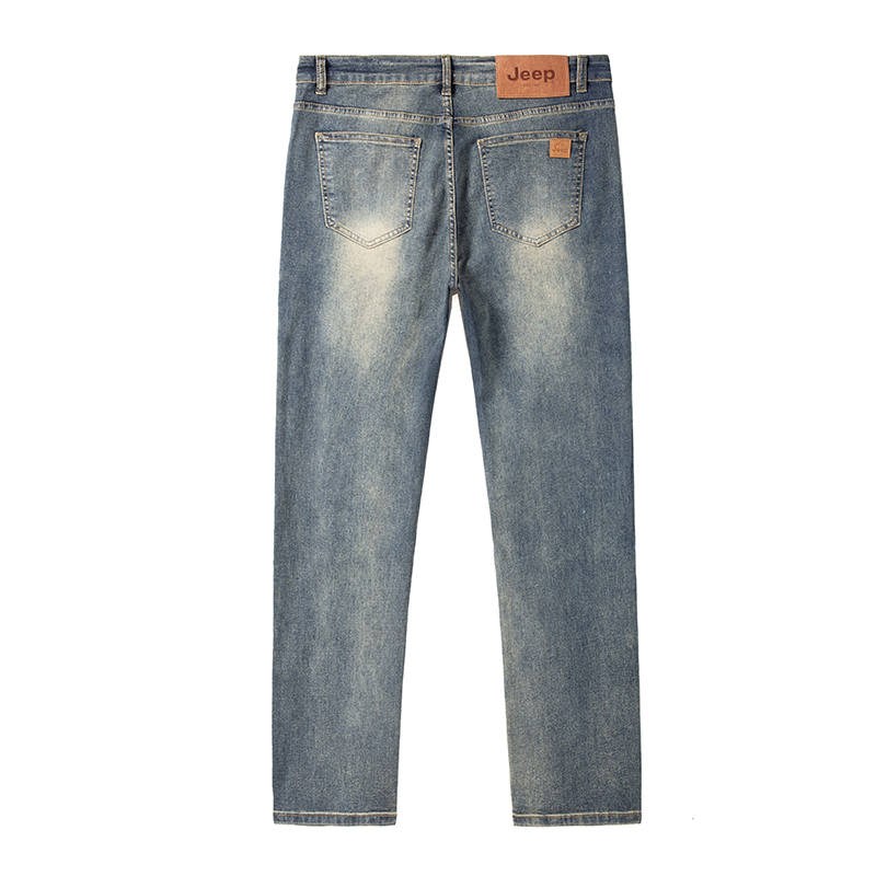 Jeep Jeans Men's Vintage Blue Thin Straight Fit Pants