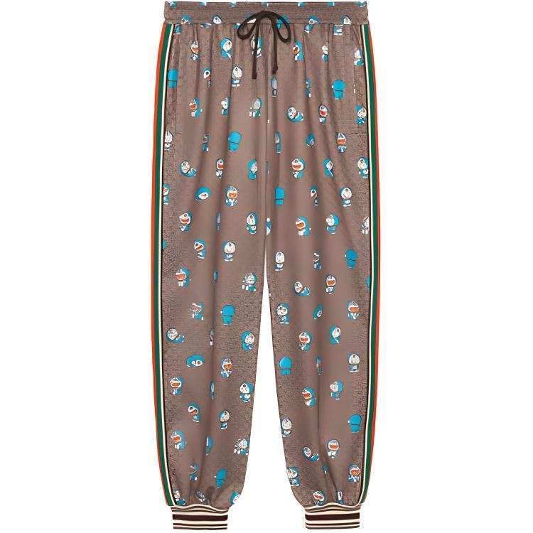 GUCCI x Doraemon Knitted Sweatpants Men's Beige