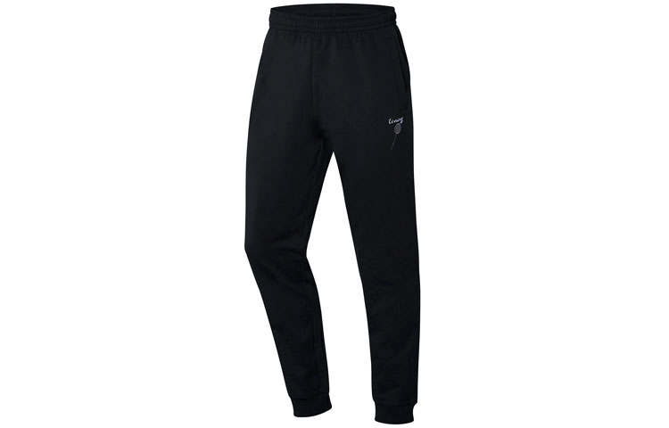 Li-Ning Li Ning Badminton Collection Knitted Sweatpants Men's Black Moderate Cuffed Pants