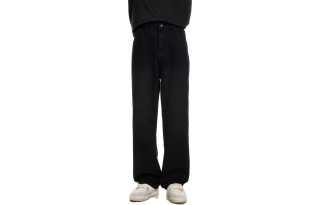 Voguo Relay Jeans Men's Black Moderate Straight Fit Pants