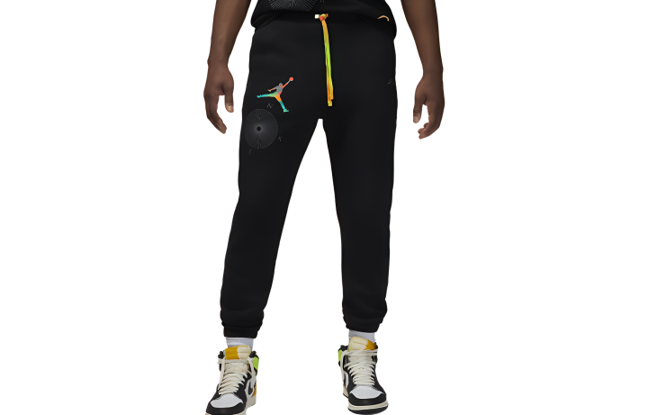 Jordan Jordan Flight MVP Knitted Sweatpants Men's Black Moderate Cuffed Pants